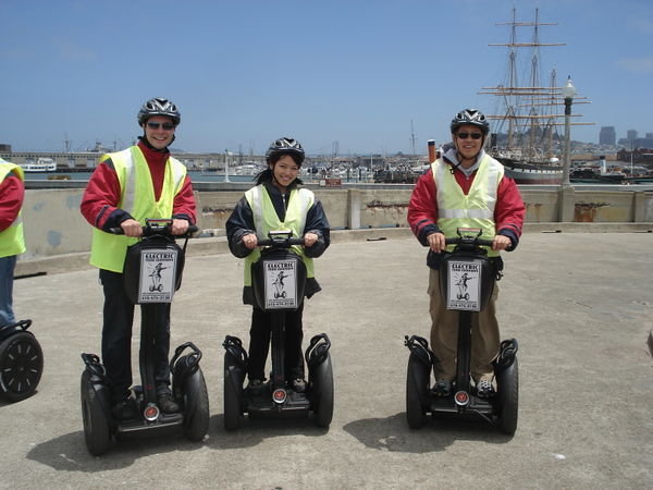 Me, Robyn and Gene on our Segways
