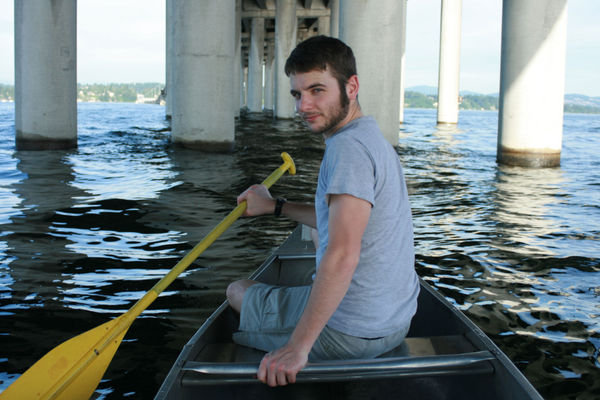 Drew in Canoe