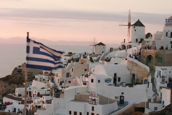 Oia at sunset