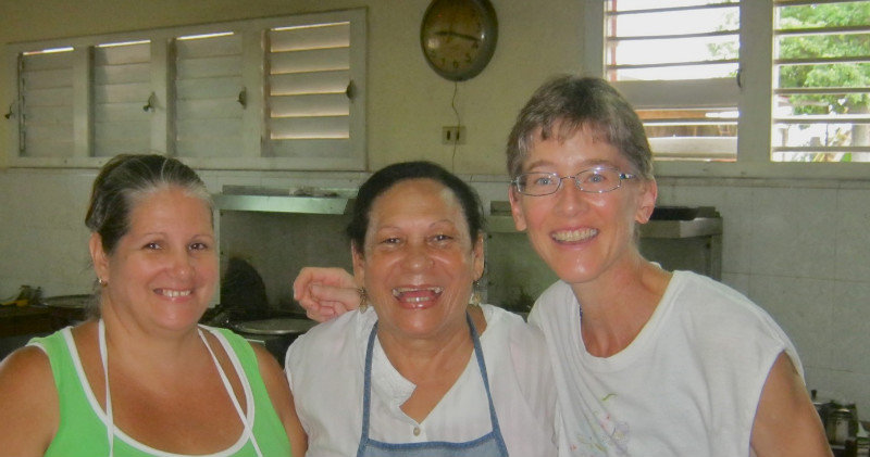 With kitchen friends Waquidea and Mamita