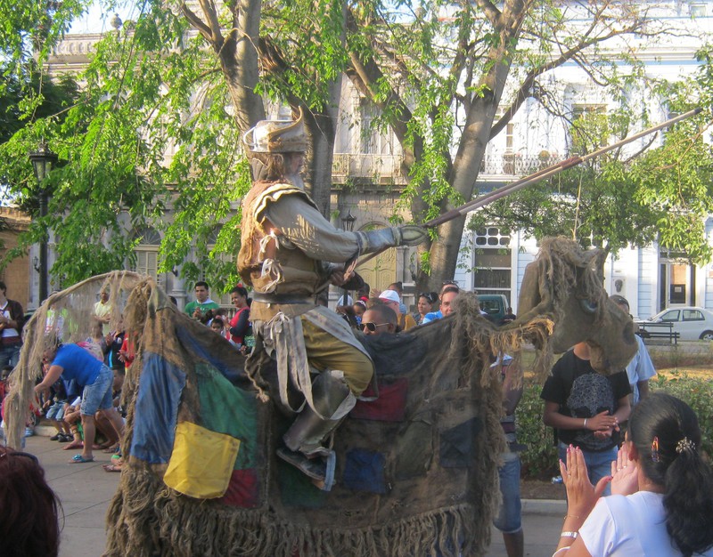 Pancho as Don Quixote with Saucepan Helmet