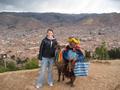 Aoil and local lady, Cusco, Peru