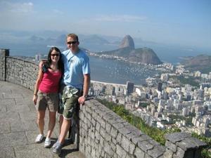 Us and sugar loaf in background