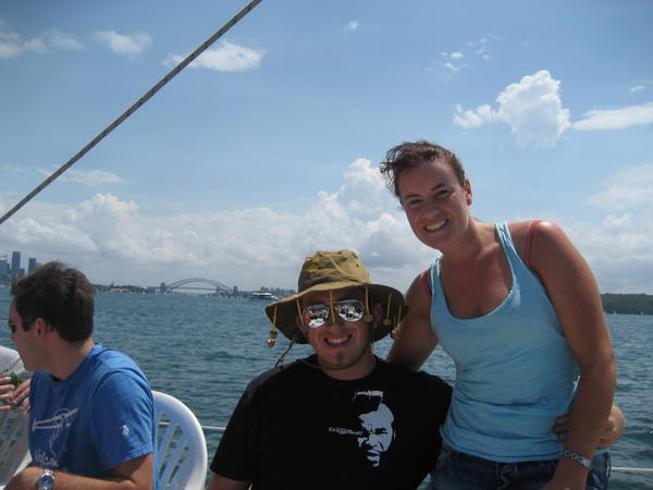 Aoil and Ian on boat