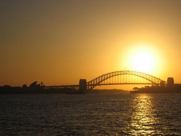 Sunset over the Harbour bridge