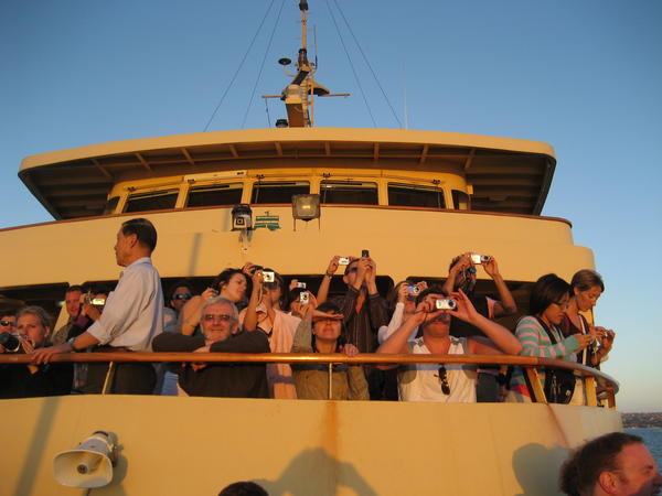 on the ferry-everyone taking pics!