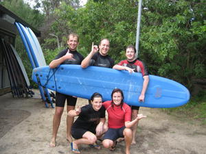 after our surfing lesson and many wipe-outs!