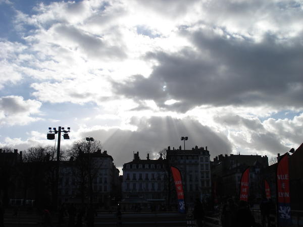 The skies open on Lyon