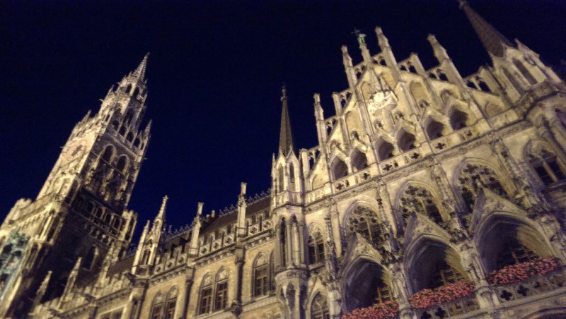 Marrianplatz at night