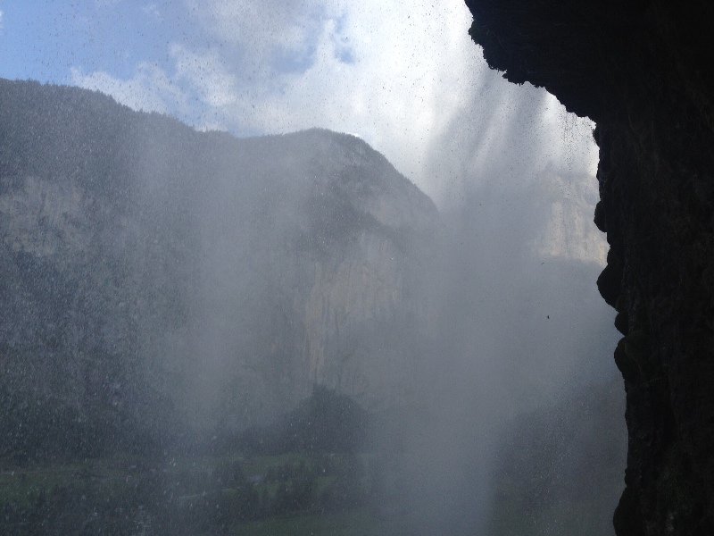 Behind the waterfall 
