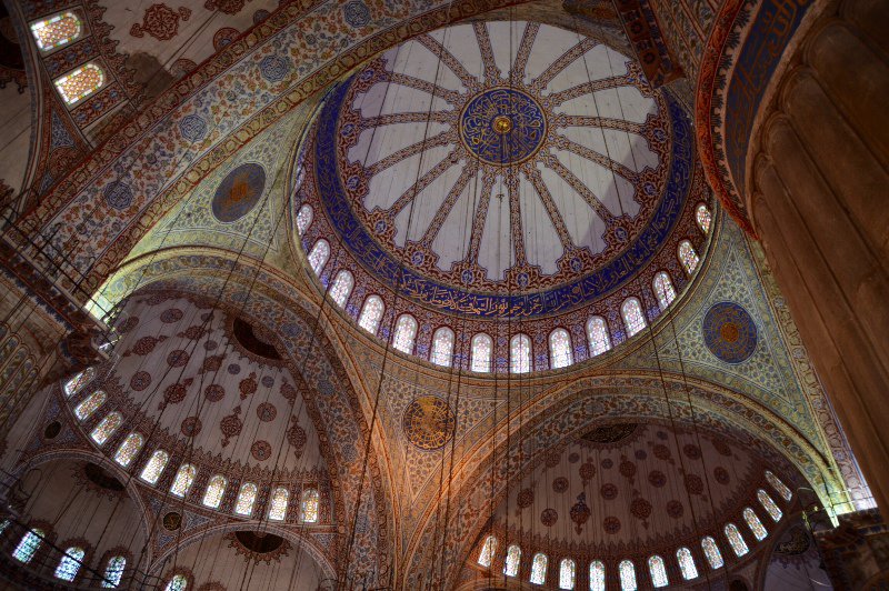 The ceiling of the Blue Mosque