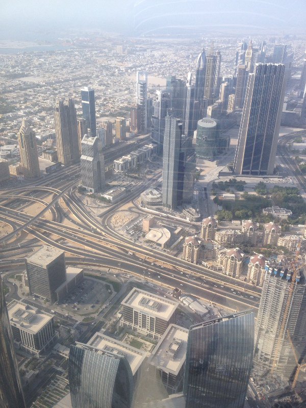 View from inside the Burj Khalifa