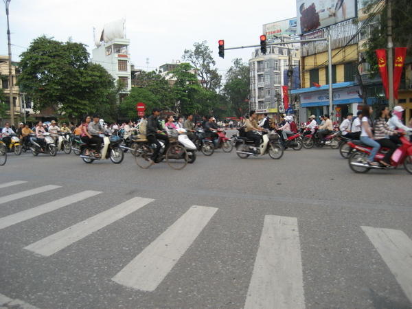 A typical street in Hanoi