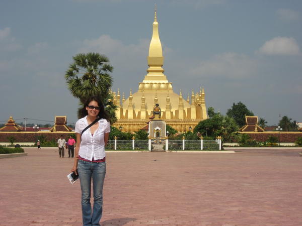This was at Pra That Luang, considered the most important national monument in Laos 