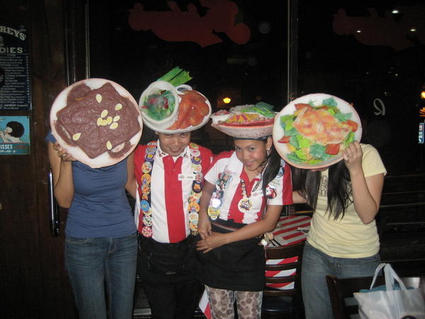 I think this has to be the coolest TGIFridays strictly based on these neat hats... (Manila, Robinson Place)