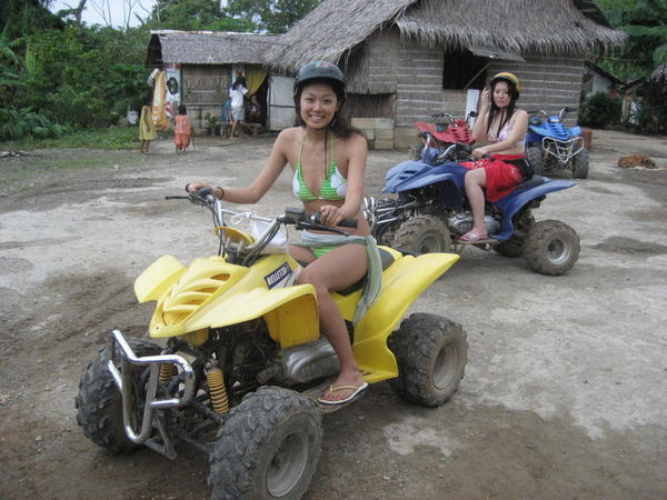Getting ready for our ATV ride