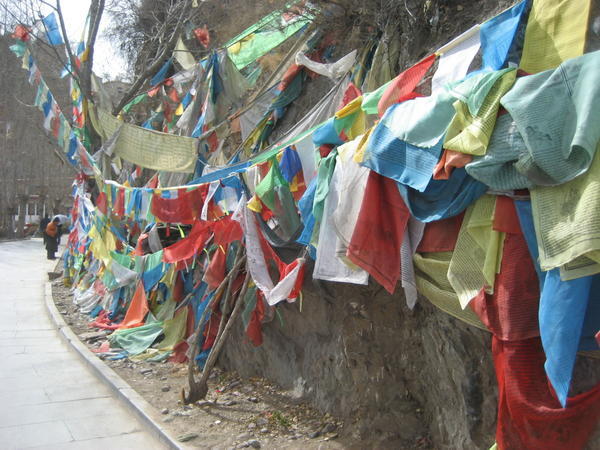 Prayer flags on our way to a nunnery