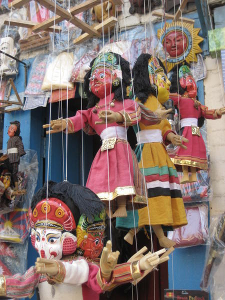 Puppets in Thamel streets