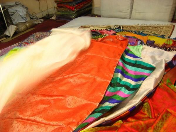 Some of the finished silk pieces