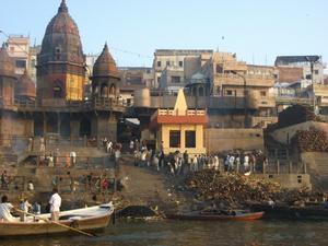 Manikarnika ghat-- the main burning ghat