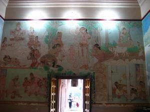Murals inside the temple