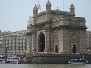 Gateway of India with the Taj Palace Hotel in the background