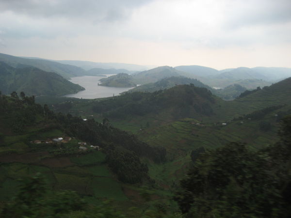 Lake Bunyoni in the back