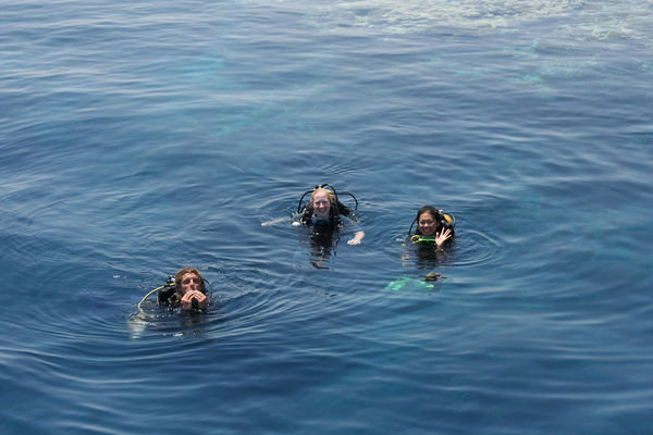 finishing our dive... Abby, Robert and I
