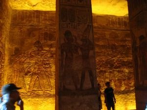 inside the Great Temple of Abu Simbel