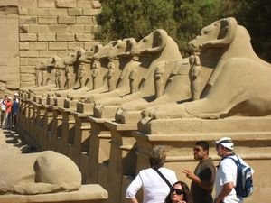 Sphinx lined path of the Temples of Karnak