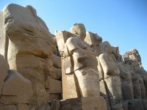 Statues at the Temples of Karnak
