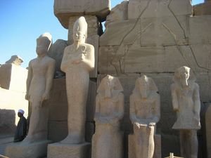 Statues at Karnak Temple