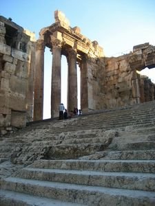 Monumental staircase leading to the Temple of Bacchus