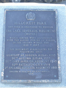 Hillcrest Park Plaque