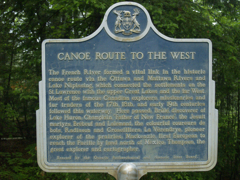 Canoe Route to the West Marker