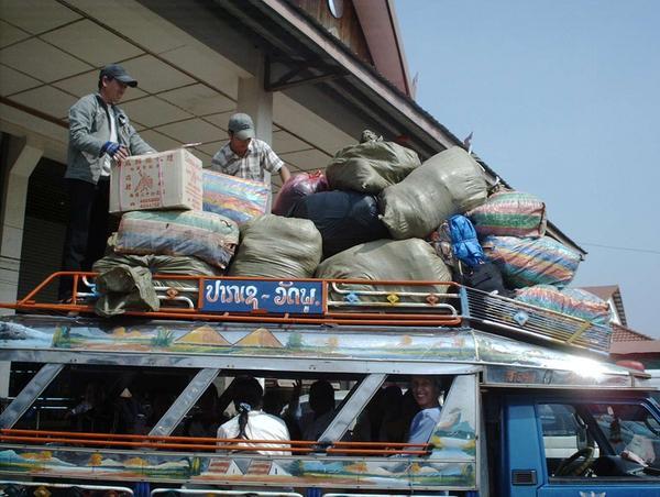 Truck to Wat Phu