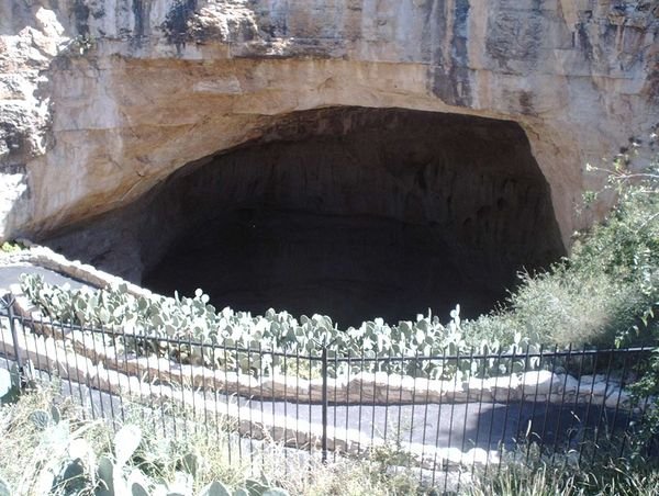 natural entrance to Carlsbad Cavern