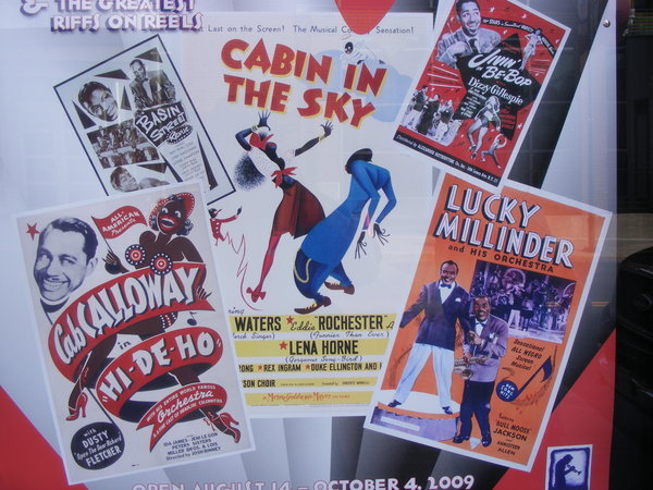 old jazz posters at the museum