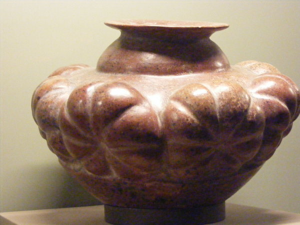 vase covered with peyotes