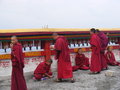 Monks practicing debate