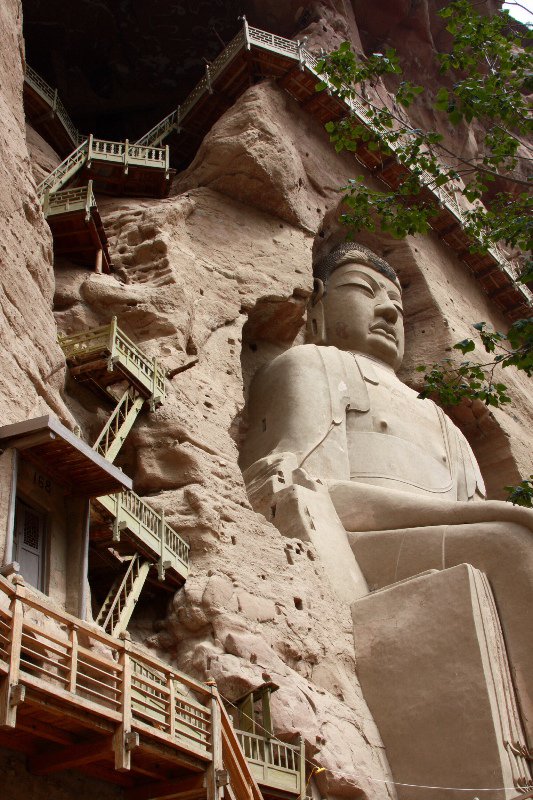 Giant Buddha at BingLing Si Buddhist Grottos