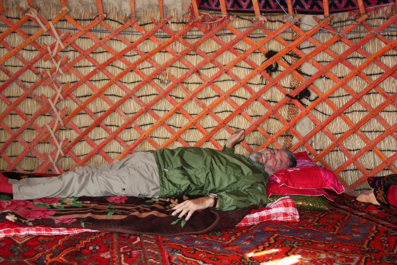 Cosy in the yurt - before the leaks