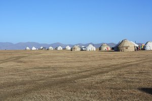 Yurts at Son Kul lake
