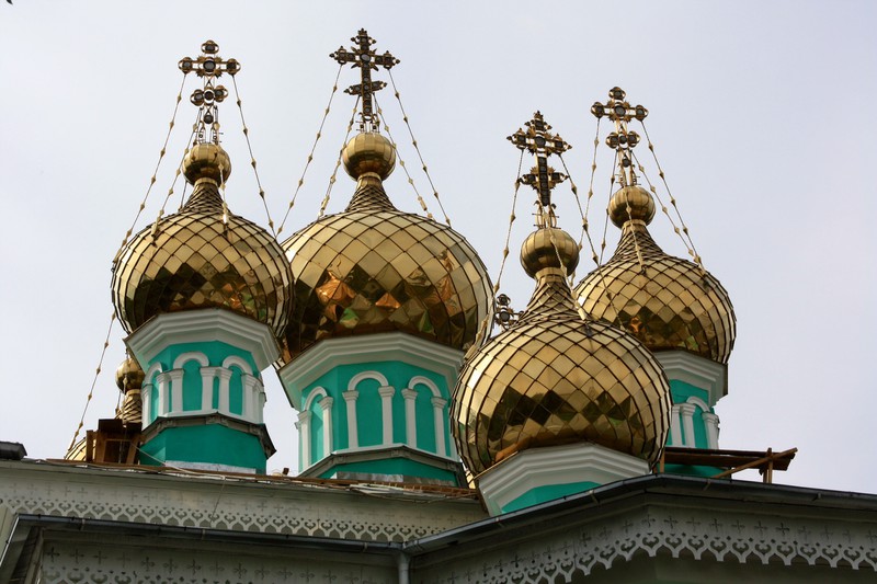 St. Nicholas cathedral Almaty - restored Onion Domes
