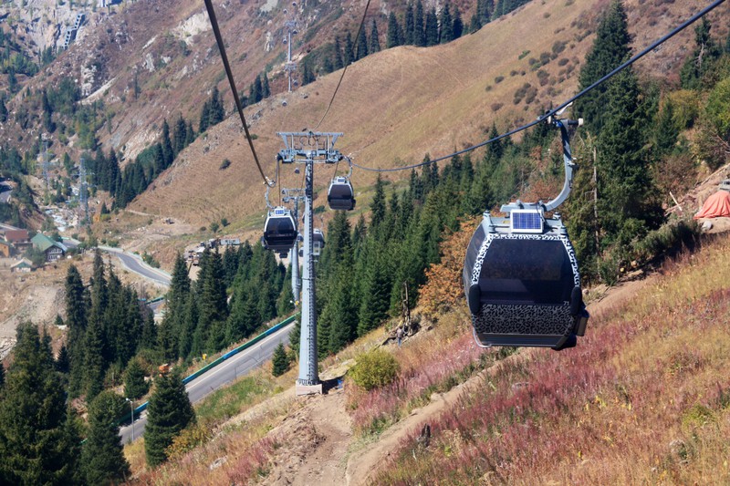 Gondola ride from Medeu to Shimbulak