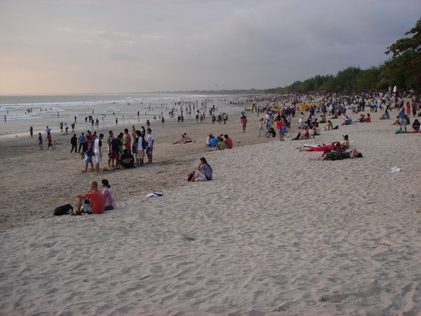 Sunsets are popular on Kuta beach