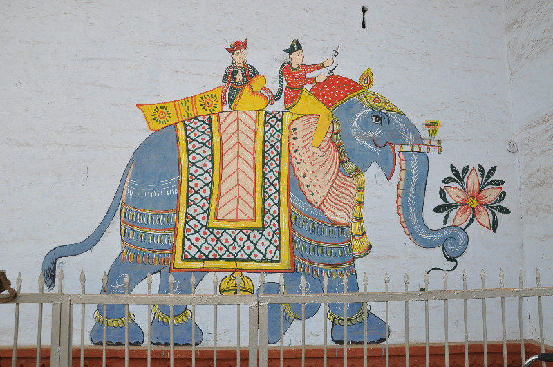 Artwork on building walls, Gwalior