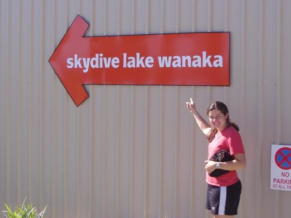 At the Skydiving place.
