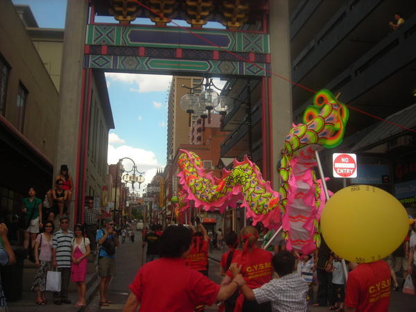The Dragon Parade in Chinatown