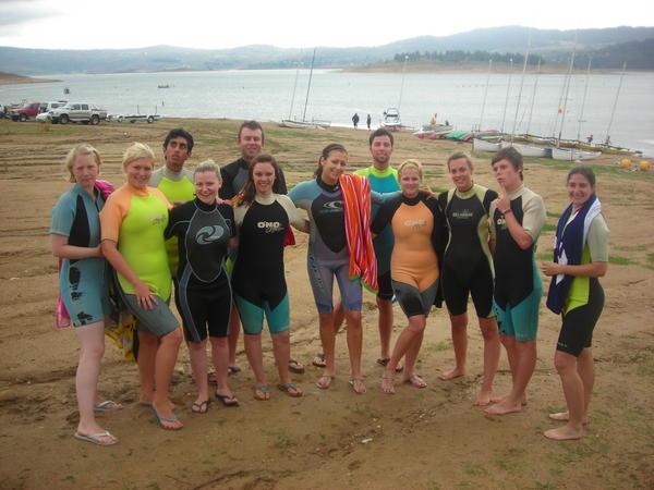 All in wetsuits at Lake Jindabyne ready to go wakeboarding.....don't we look pretty (stop laughing!)